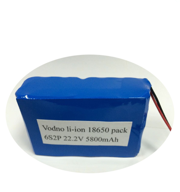 Rechargeable  Li Ion 22.2v 5800mAh LG 18650 Battery Pack 6S2P With BMS
